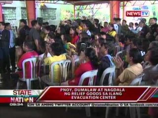 SONA: PNoy, dumalaw at nagdala ng relief goods sa ilang evacuation center