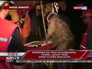 SONA: Minerong na-trap sa gumuhong tunnel, buhay pero hirap pa ring mailigtas