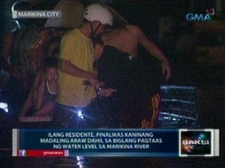 Ilang residente, pinalikas kaninang madaling araw sa pagtaas ng water level sa Marikina River
