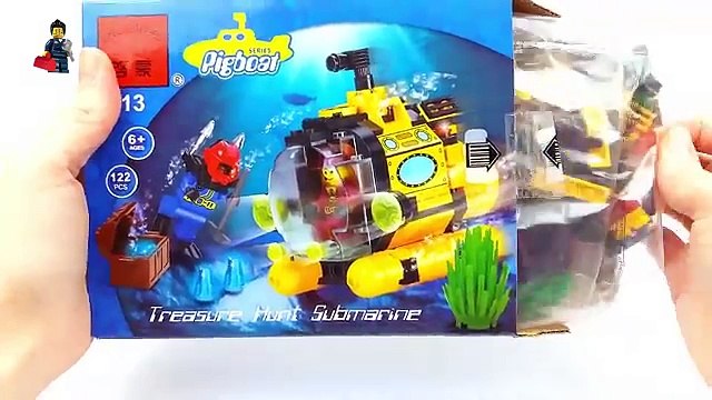 Lego Brick Enlighten pigboat series 1213 Submarine. Lego speed build