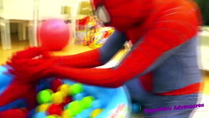 Frozen Elsa Lion Dance & Spiderman w/ Joker Maleficent SuperHero Fun IRL