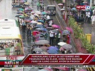 SONA: Panukalang ilipat sa Setyembre ang klase, 'di mainam sa ilang lugar, ayon sa PAGASA