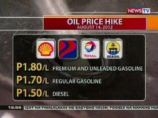 BT: Oil price hike (Aug 14, 2012)