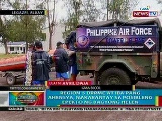 Download Video: BP: Region 5 DRRMC at iba pang ahensya, nakabantay sa posibleng epekto ng bagyong Helen