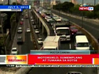 BT: Motorsiklo, sumemplang at tumama sa kotse sa Makati