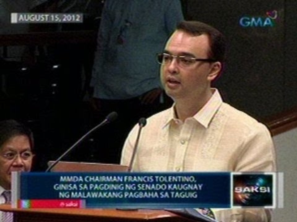 Saksi: Francis Tolentino, ginisa sa pagdinig ng Senado