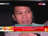 BT: Rider, sugatan nang sumemplang ang motorsiklo