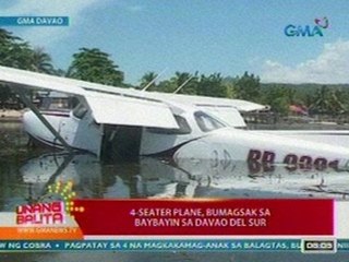 UB: 4-seater plane, bumagsak sa baybayin sa Davao Del Sur