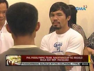 24 Oras: PHL Paralympic Team, nakatanggap ng regalo mula kay Rep. Pacquiao