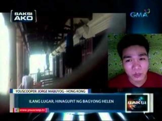 Saksi: YouScoop: Ilang lugar sa Hong Kong, hinagupit ng bagyong Helen