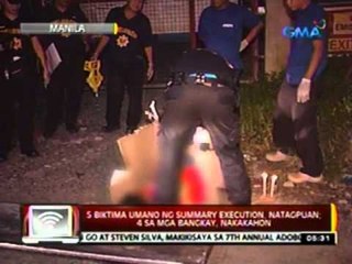 24 Oras: 5 biktima umano ng summary execution, natagpuan; 4 sa mga bangkay, nakakahon