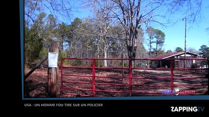 USA : un homme en pleine crise de folie tire sur le policier venu le calmer (vidéo)