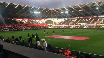 Arsenal arrive at Swansea
