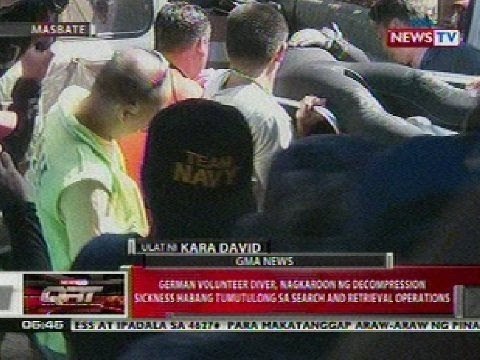 QRT: German volunteer diver, nagkaroon ng decompression sickness sa retrieval ops