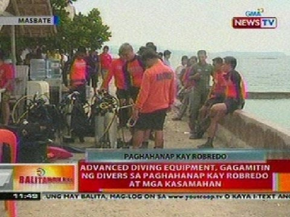 BT:  Advanced diving equipment, gagamitin ng divers sa paghahanp kay Robredo at mga kasamahan