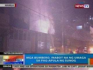NTG: Mga bumbero, inabot na ng umaga sa pag-apula ng sunog sa Tayuman, Maynila