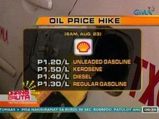 UB: Ilang oil firms, nagpatupad nanaman ng bigtime OPH ngayong araw (Aug. 23, 2012)