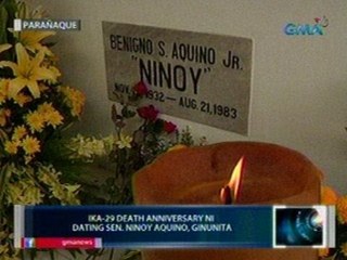 Saksi: Ika-29 death anniversary ni Dating Sen. Ninoy Aquino, ginunita