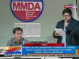 NTG: Carabuena, humingi ng tawad dahil sa kanyang pananakit sa isang MMDA traffic enforcer