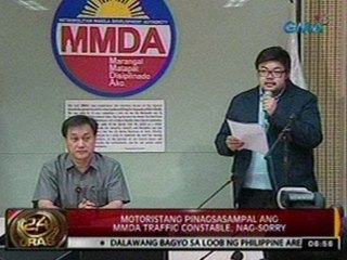 24 Oras: Motoristang pinagsasampal ang MMDA traffic constable, nag-sorry