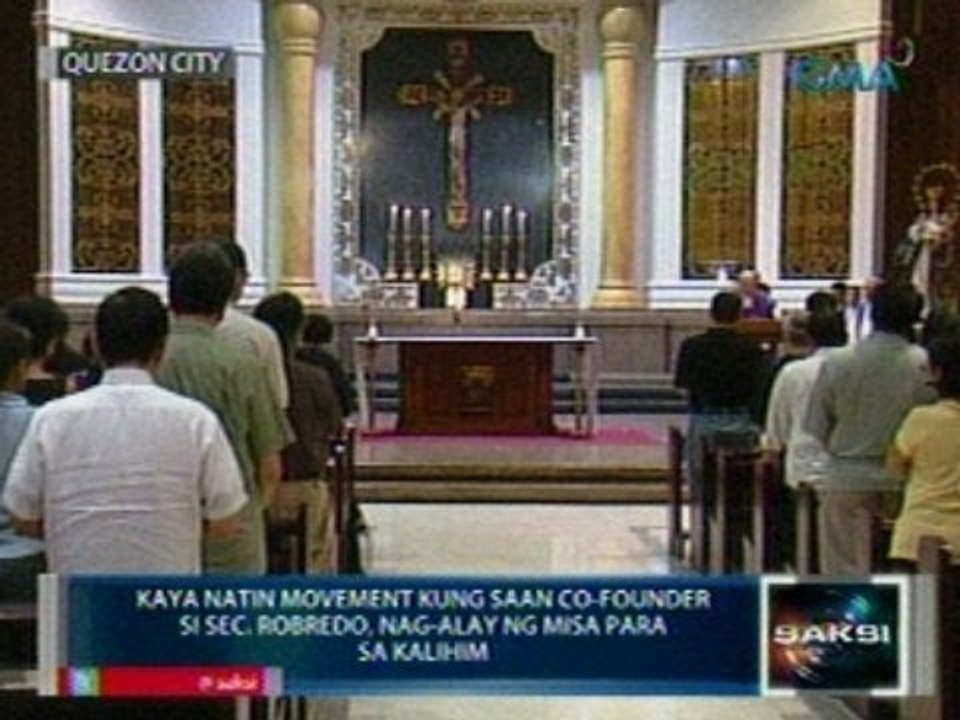 Saksi: Kaya Natin Movement kung saan co-founder si Sec. Robredo, nag-alay ng misa para sa kalihim