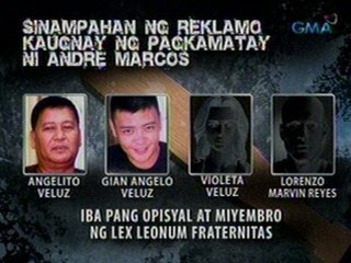 24 Oras: 37 indibidwal, sinampahan ng reklamo dahil sa pagkamatay ni Marc Andre Marcos
