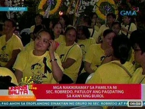 UB: Mga nakikiramay sa pamilya ni Sec. Robredo, patuloy ang pagdating sa kanyang burol