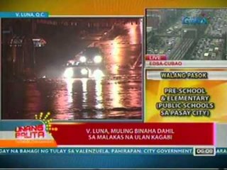 UB: V. Luna, muling binaha dahil sa malakas na ulan kagabi