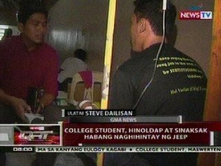 QRT: College student, hinoldap at sinaksak habang naghihintay ng jeep sa QC