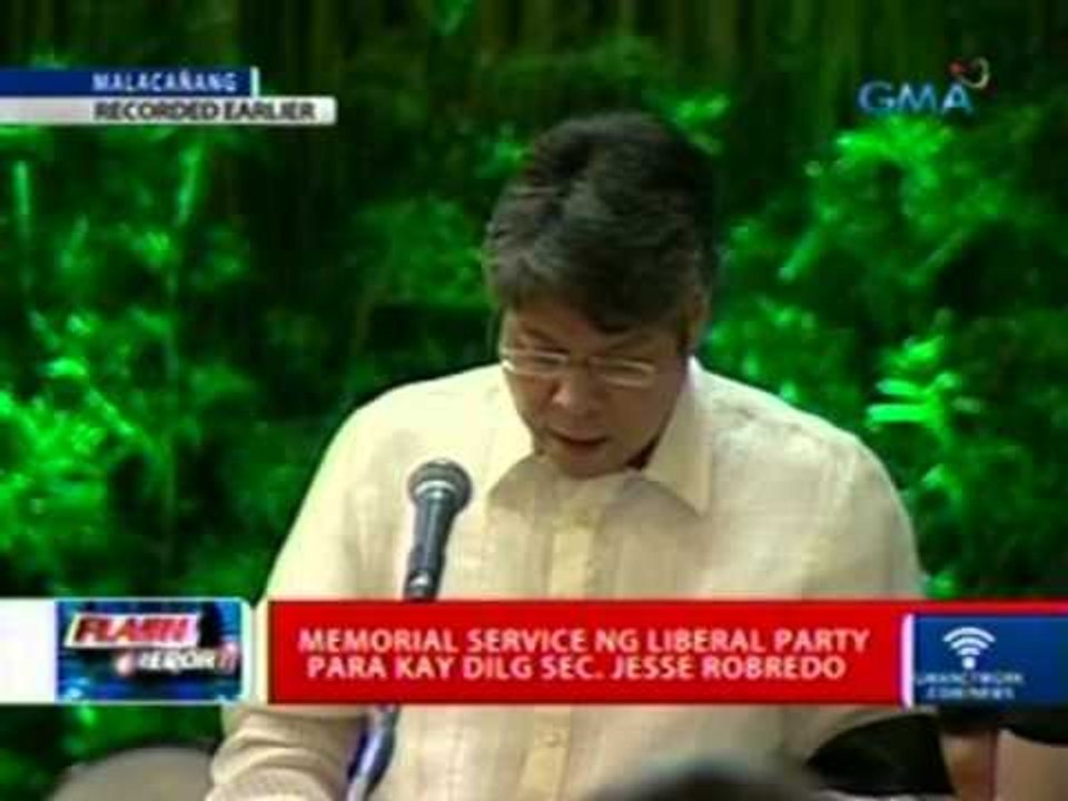 Flash Report: Memorial service ng Liberal Party para kay DILG Sec. Jesse Robredo