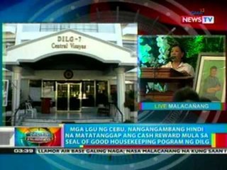 BP: LGU ng Cebu, nangangambang hindi matatanggap ang cash reward sa seal good houskeeping program