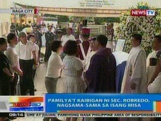 NTG: Pamilya't kaibigan ni Sec. Robredo, nagsama-sama sa isang misa