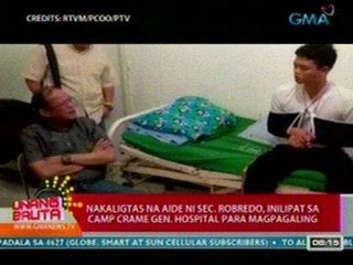 UB: Nakaligtas na aide-de-camp ni Robredo, inilipat sa Camp Crame Gen. Hospital para magpagaling