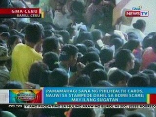 BP: Pamamahagi sana ng Philhealth cards sa Cebu, nauwi sa stampede dahil sa bomb scare
