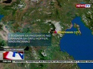 NTL: 5, sugatan sa pagsabog ng granada sa Datu Hoffer, Maguindanao