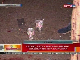 BT: Lalaki sa Antipolo, patay nang saksakin ng mga kainuman