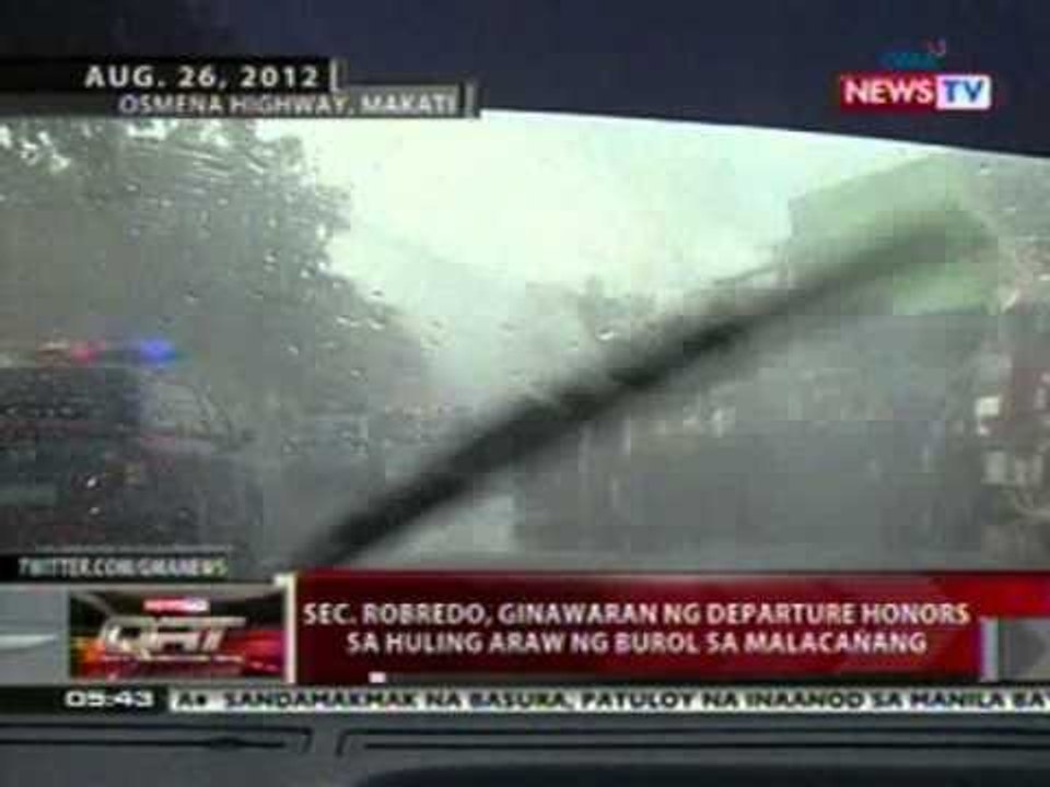 QRT: Sec. Robredo, ginawatan ng departure honors sa huling araw ng burol sa Malacanang