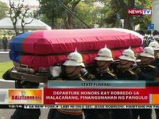 BT: Departure honors kay Robredo sa Malacanang, pinangunahan ng pangulo