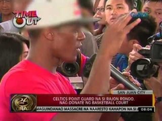 24oras: Celtics point guard na si Rajon Rondo, nag-donate ng basketball court