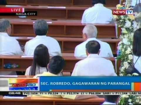 NTG: Labi ni DILG Sec. Jesse Robredo, nakatakdang i-cremate