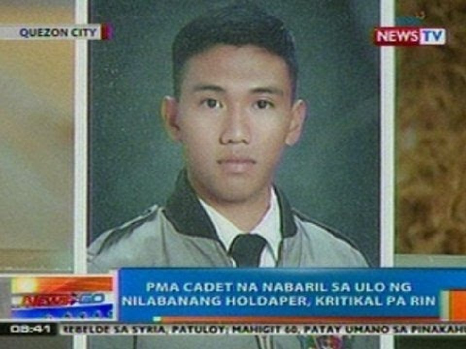 NTG: PMA Cadet na nabaril sa ulo ng nilabanang holdaper, kritikal pa rin