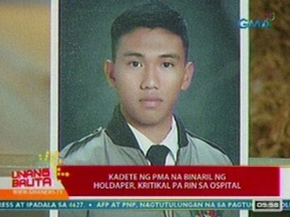 UB: Kadete ng PMA na binaril ng holdaper, kritikal pa rin sa ospital