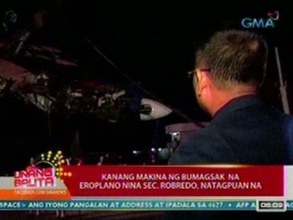 UB: Kanang makina ng bumagsak na eroplano nina Sec. Robredo, natagpuan na