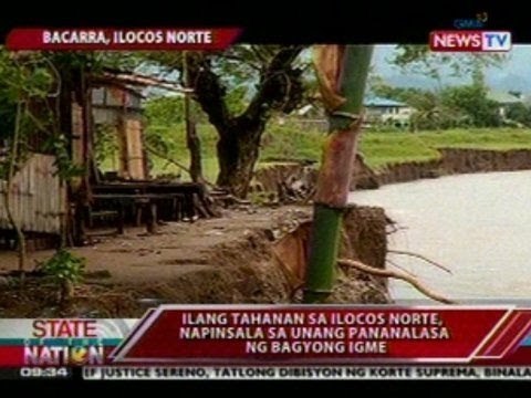 SONA: Ilang tahanan sa Ilocos Norte, napinsala ng unang pananalasa ng Bagyong Igme