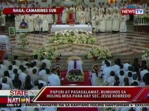 SONA: Papuri at Pasasalamat, bumuhos sa huling misa para kay Sec. Jesse Robredo