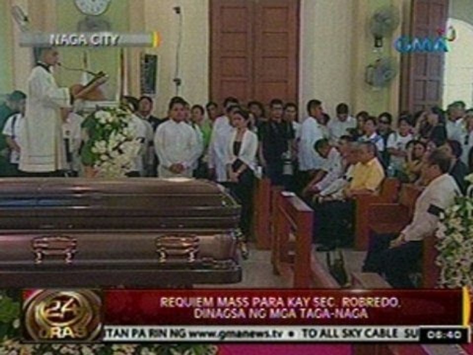 24Oras: Requiem mass para kay Sec. Robredo, dinagsa ng mga taga-Nag