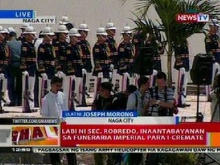 BT: Labi ni Sec. Robredo, inaantabayanan sa Funeraria Imperial para i-cremate
