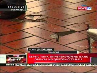 QRT: Septic tank, ininspeksyon ng ilang opisyal ng Quezon City Hall