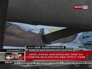 QRT: 4, patay nang ma-trap sa loob ng nililinis nilang septic tank sa Cubao, QC