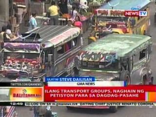 BT: Ilang transport groups, naghain ng petisyon para sa dagdag-pasahe